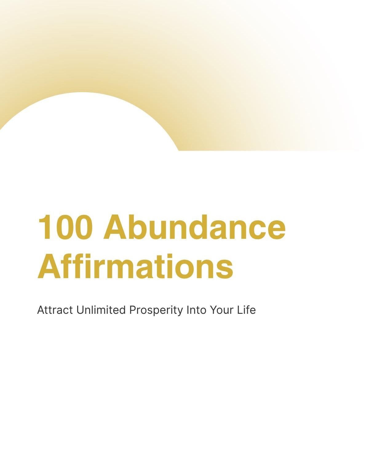 100 Abundance Affirmations PDF