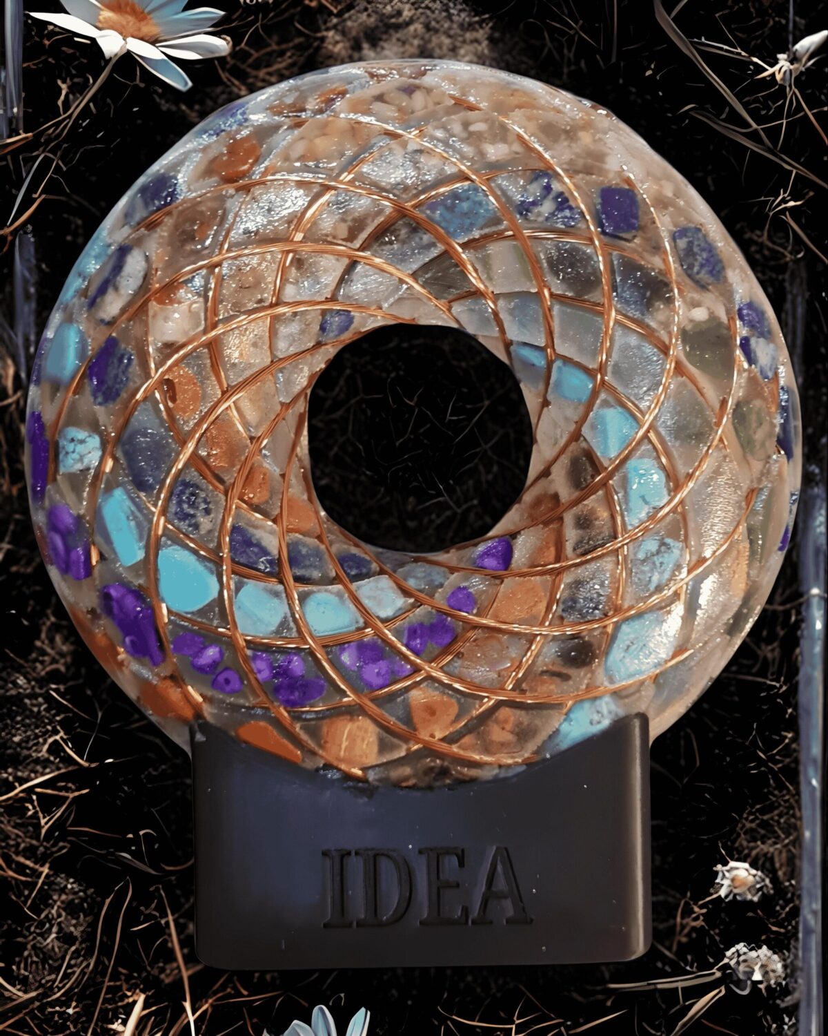 BIG SET 18cm Crystal Orgonite Rodin Coil + Power Module