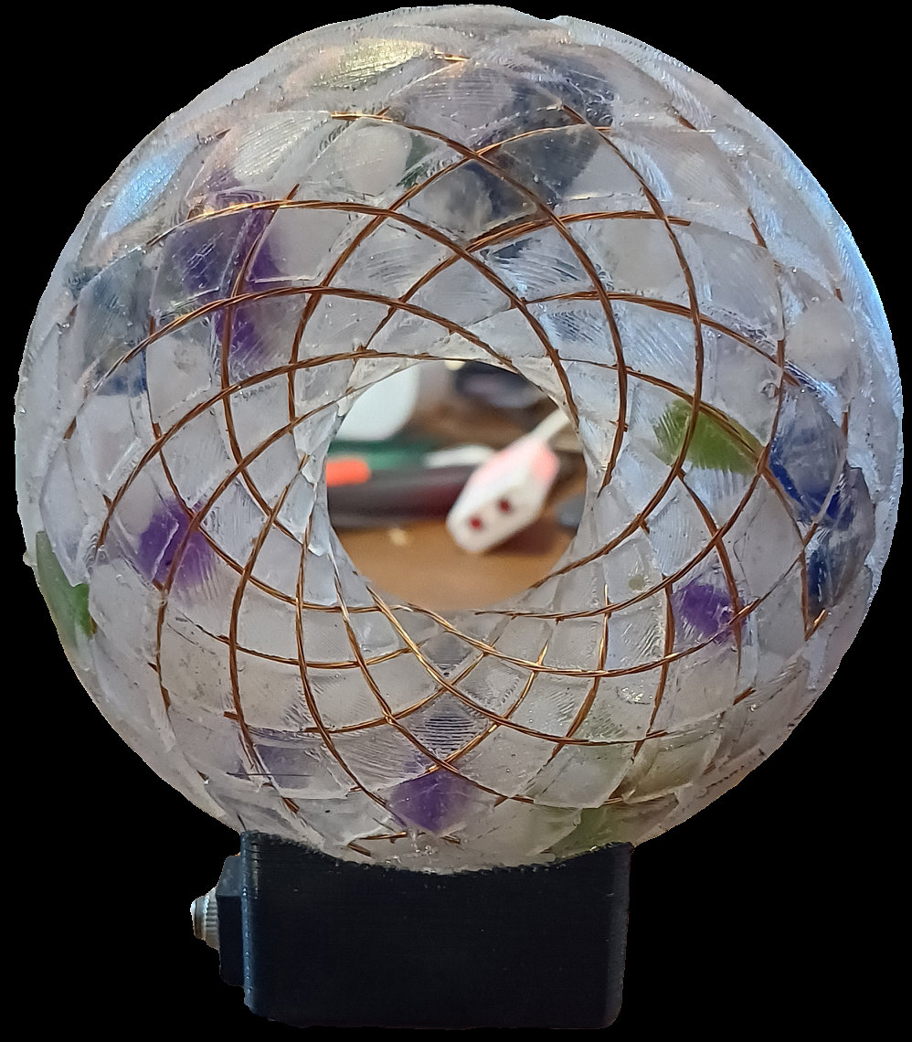 Crystal Orgonite Rodin Coil 10cm